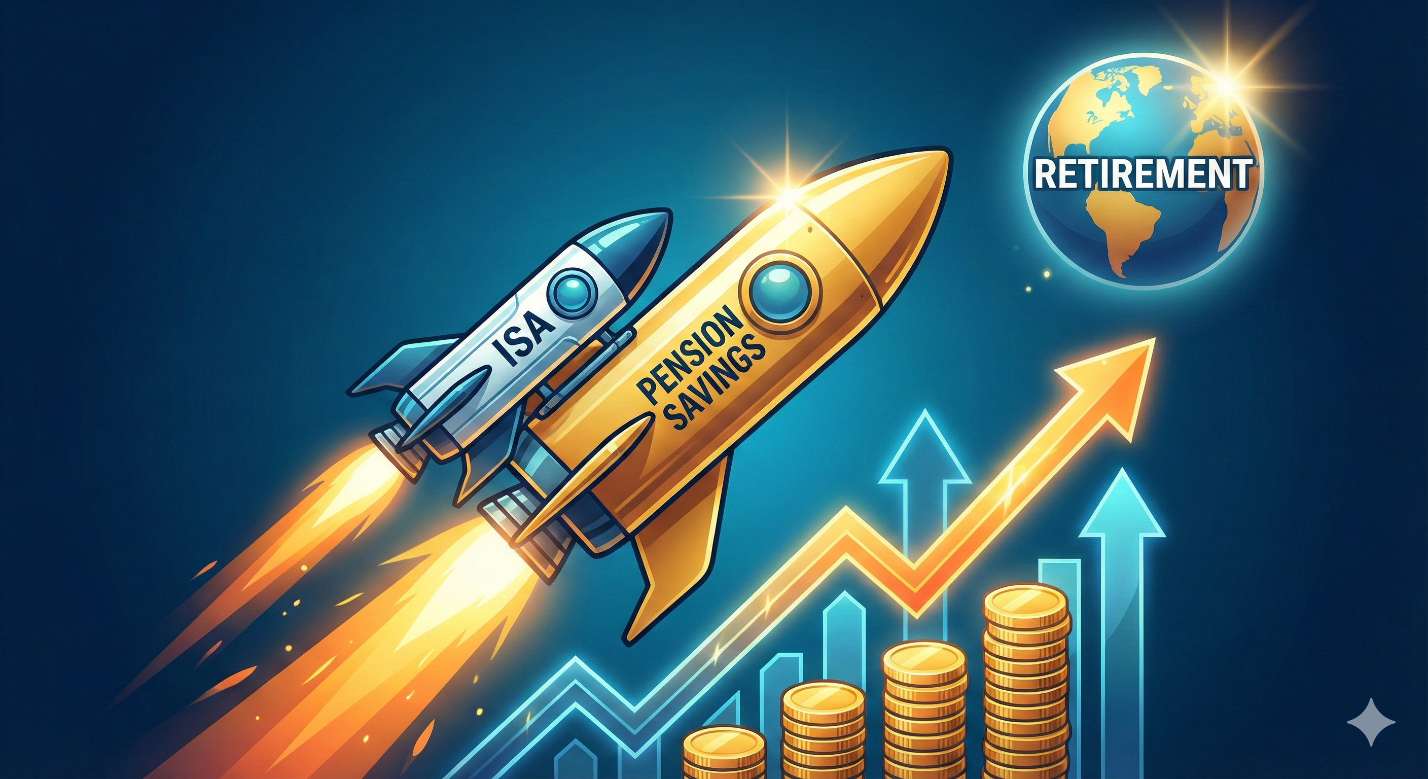 "ISA와 연금저축을 연계한 자산 운용 사이클 일러스트."